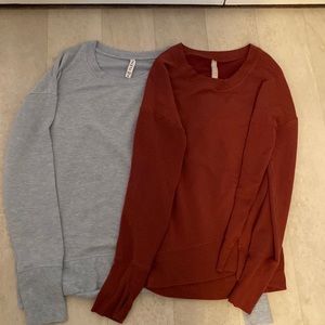 Bundle: 2 Athleta crew knit tops
